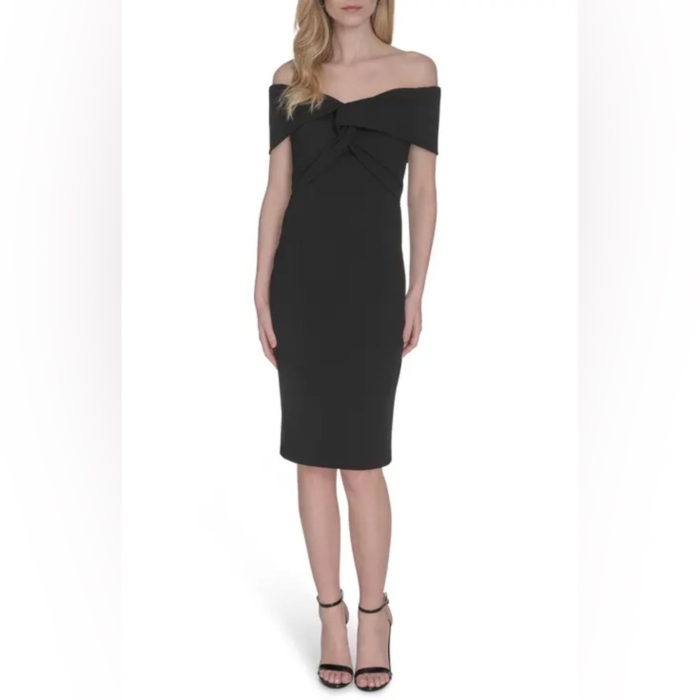 NWT Vince Camuto Black Strapless Dress Womens Size 10 Knee Length